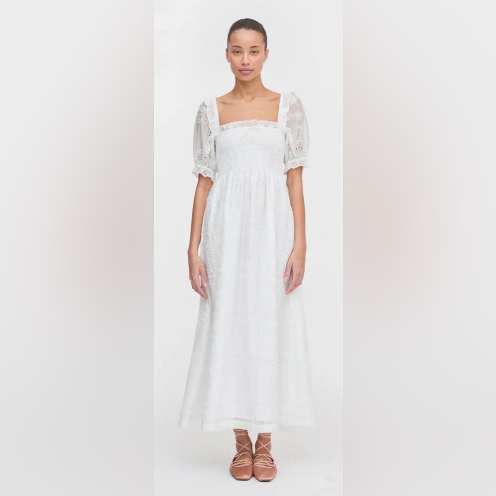 Hill House Home- Scarlett Nap Dress White Patchwork - Picture 2 of 3